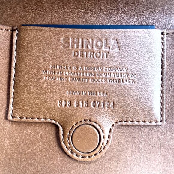 SHINOLA BIRDY BELT BAG BROWN NATURAL LEATHER W/BELT FANNY PACK ORG.$250 NEW main image 7